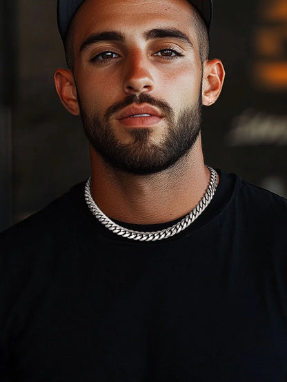 Hip Hop Men Necklaces Curb Cuban Chains 20Inch 10Mm Stainless Steel Chains Fathers Day Necklace Gift for Mens Dad Son