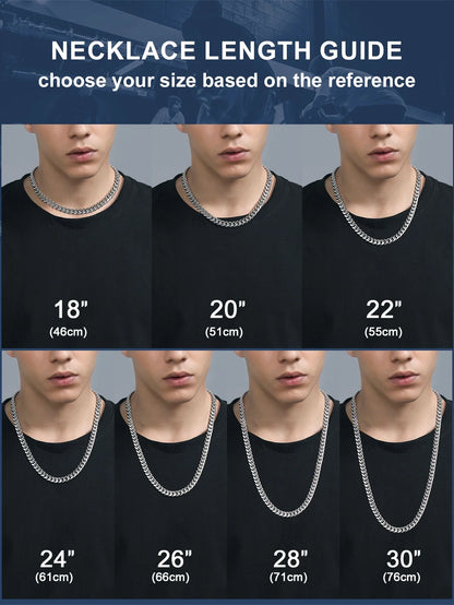 Hip Hop Men Necklaces Curb Cuban Chains 20Inch 10Mm Stainless Steel Chains Fathers Day Necklace Gift for Mens Dad Son